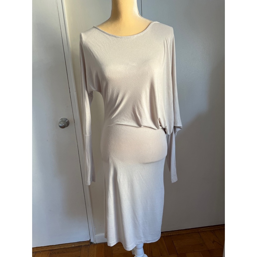 BCBG MaxAzaria dove grey body con dress